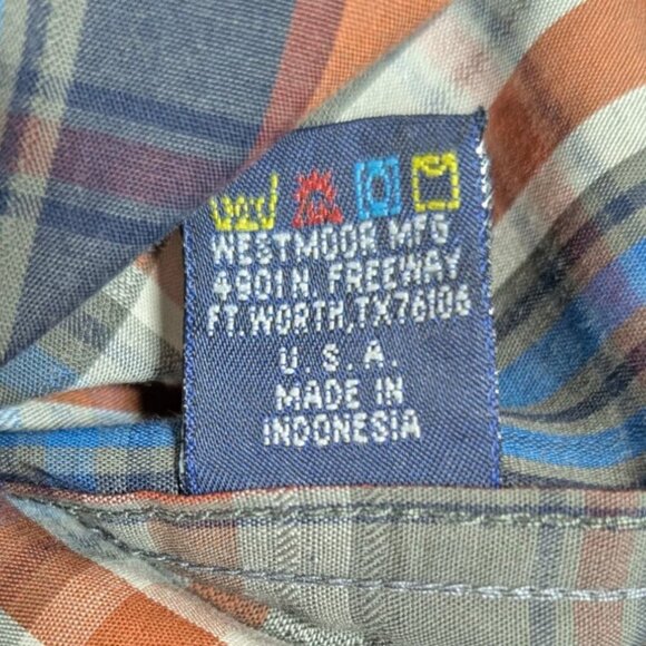 Panhandle Slim Plaid Pearl Snap Shirt Mens Small Western Cowboy 100% Cotton - Picture 4 of 9